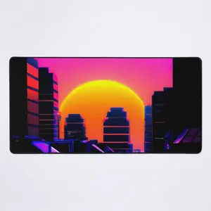 Vaporwave City Mouse Pad - Desk Mat