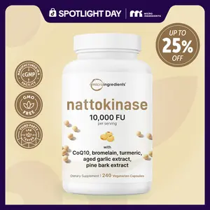 Micro Ingredients Nattokinase 10,000FU Complex, 240 Vegetarian Capsules