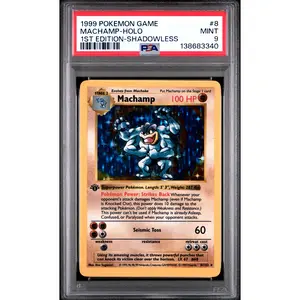Machamp Holo 1st Edition Shadowless PSA 9 1999 Pokemon Base Set Shadowless #8