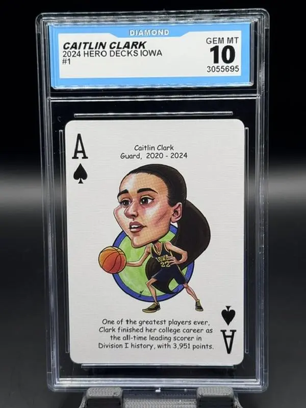 2024 Hero Decks Iowa WNBA Basketball Card Caitlin Clark #1 Graded GEM MINT 10