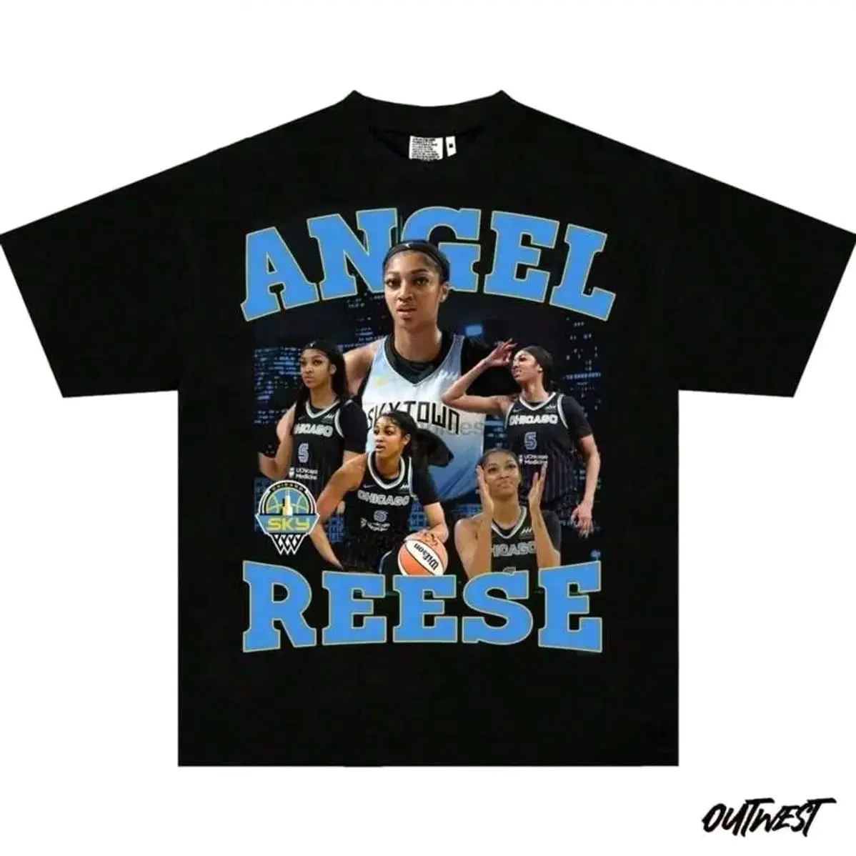 Angel Reese(1)2025 Summer New Women's T-Shirt Summer Pure Cotton Breathable Printed Short Sleeved Shirt-365t Comfortable Everyday Tee for Men & Women