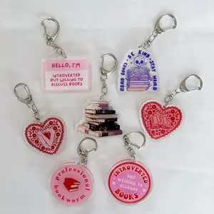 Bookish Keychains | Bookish Merch with Keyring - Adorable Keychain Designs for Book Lovers, Keyring Attachment, Limited Stock Available