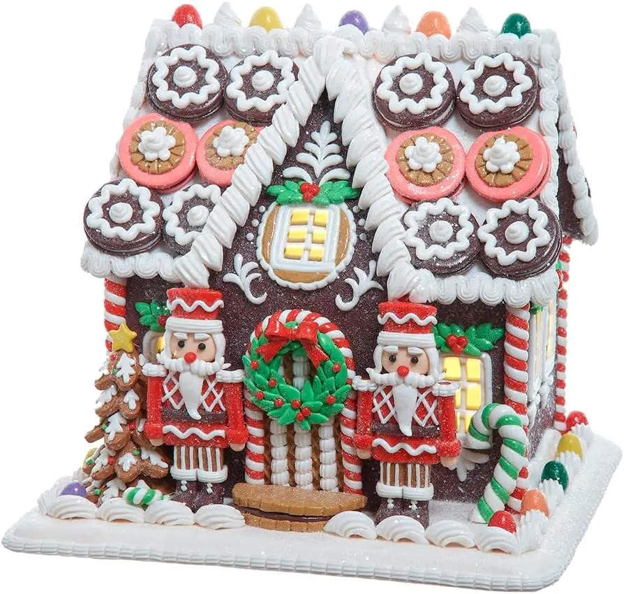 9.5 Inch Battery Operated LED Gingerbread Cookie House