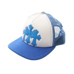 Pre-owned Chrome Hearts Polyester Small Leather Goods 3 Cemetery Cross Patch Cap
