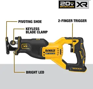 DEWALT 20-volt Max Variable Speed Brushless Cordless Reciprocating Saw (Battery Not Included)