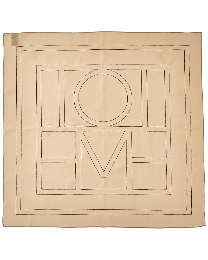 TOTEME Embroidered Monogram Silk Scarf