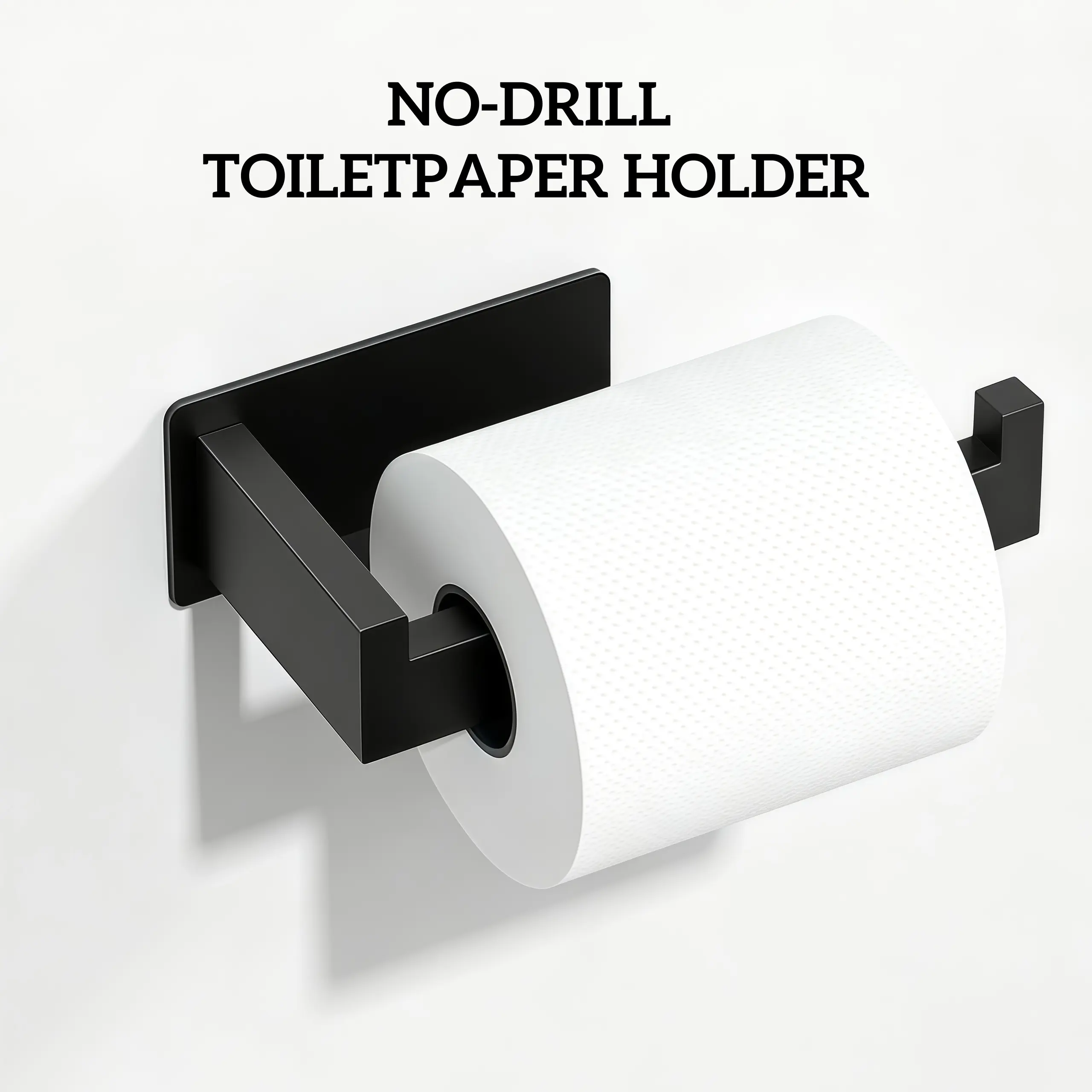 Auxmir Toilet Paper Holder, Self Adhesive Toilet Roll Holder , Premium Thicken SUS304 Stainless Steel, Rustproof No Drilling Toilet Tissue Holder for Bathroom, Kitchen, Washroom, RV & Office