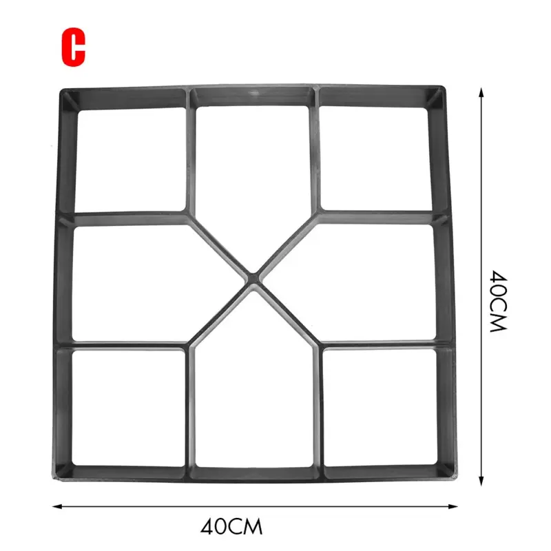 Garden Concrete Mold for DIY Walkway, Patio, Lawn and Paving Stones