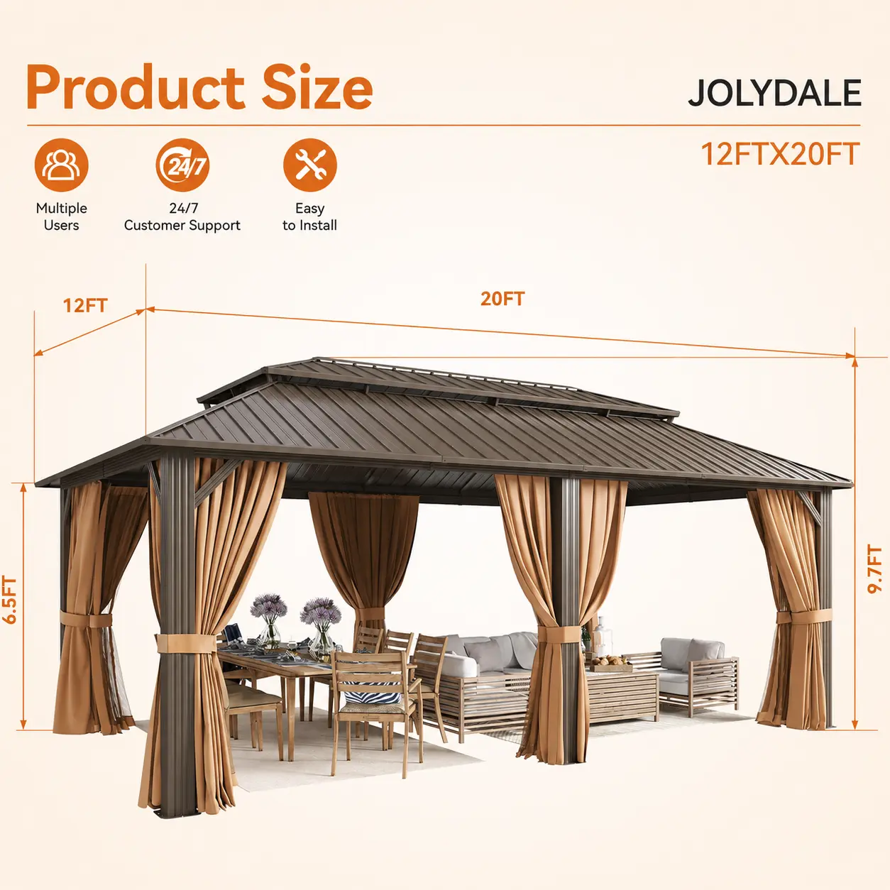 20x12FT/Brown