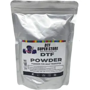 RockRose DTF Hot Melt Adhesive Powder for Inkjet Printers - Waterproof and Washable with Vivid Colors