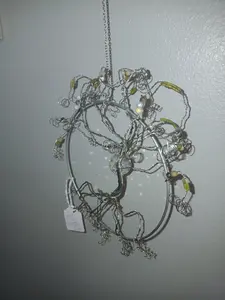 "Money Tree" Silver, Jade, Amazonite Crystal Prism Sun Catcher