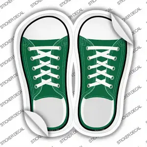 Green Solid Novelty Shoe Outlines Sticker Decal