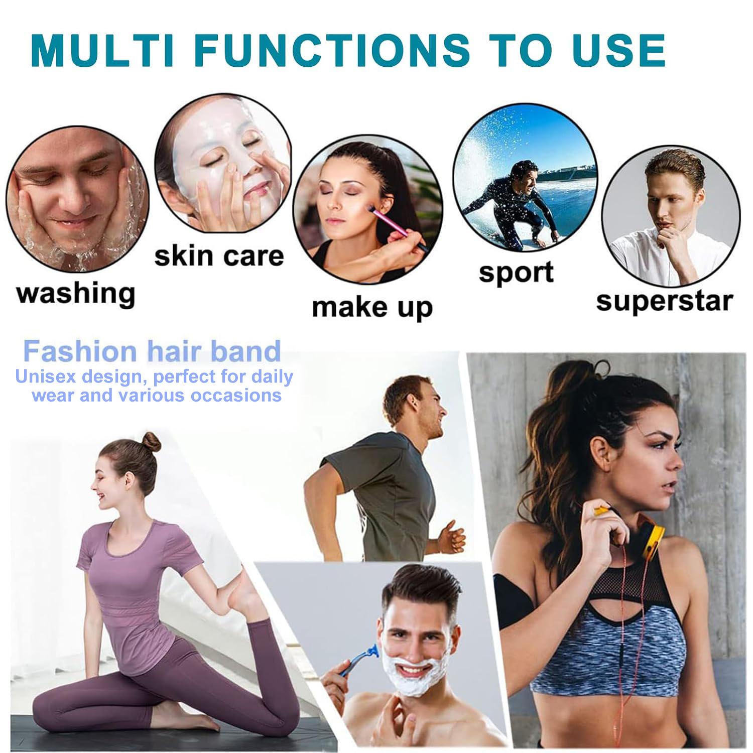 11pcs Elastic Headbands&Hair Bands Set,Metal Headbands for Men and Women,Wavy Adjustable Wire Hair Bands, Unisex Non-Slip Elastic Headband for Workout, Face Washing, Curly Hair & Daily Use#SummerWins
