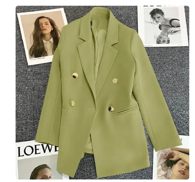 BKN 2 Plus Size Blazer Women's Jacket Chic Elegant Casual Office Lady Suit Korean Fashion Overcoat Solid Coat All Seasons Blazer 2024