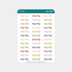 "Pay Day" Word Stickers
