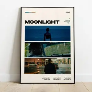 Moonlight Movie Poster, Modern Movie Poster Print, Moonlight Poster Wall Decor