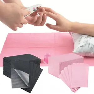 Disposable Table Mat for Nail Art & Tattoo, 25pcs 3 Layer Waterproof & Absorbent Nail Art Table Pad, Tattoo Cleaning Pad, Manicure Supplies