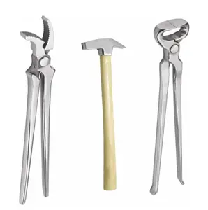 3 PCS Farrier Horse Hoof Care Kit – Professional Hoof Nippers, Clincher & Hammer – Trimming, Shoeing & Hoof Maintenance Tools for Horses, Ponies & Donkeys – Durable Steel Blacksmith Farrier Tool Set