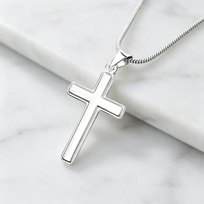 To My Dad Cross Necklace in Gift Box - Perfect for Father's Day - Ideal for Grounded and Wise Dads - Express Gratitude and Love