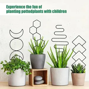 Indoor Plant Trellis for Climbing Plants, 16inch Small Garden Metal Trellis for Potted Plants Outdoor with Different Patterns for Vine Ivy Flower Plant Support 4 Pack