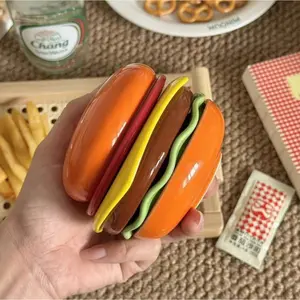 Cute and creative hamburger ceramic plates, home dipping sauce seasoning small plates, stacked plates, soy sauce plates, side dish vinegar plates