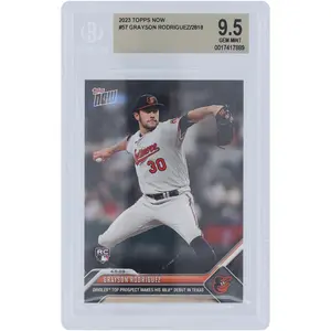 Grayson Rodriguez Baltimore Orioles 2023 Topps Now MLB Debut #57 BGS Authenticated 9.5 Rookie Card