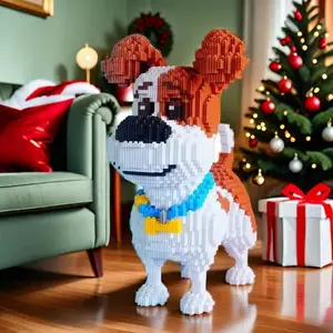 5098-Piece Adorable Dog Building Blocks Set, Building Kit, Creative Building Blocks, Perfect Challenge Puzzle for Valentine's Day, Thanksgiving, Birthday Gifts, 3D Handmade Animal Toys