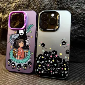 Spirited Away Ghibli Spirited No Face Cartoon Coque For iPhone 17 17Air 16e 16 14 15 13 11 Pro Max Plus Shockproof Phone Plus Shockproof Phone Cover Cellphone Protection Protector