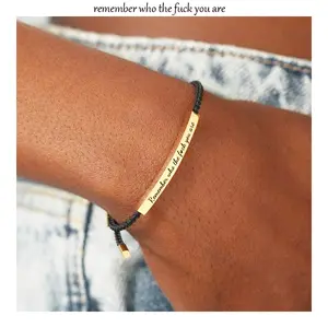 Handmade “God is in CTRL” & “Remember Who the F You Are” Bracelets | Adjustable Cord Design