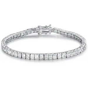 Gemsme 3.0mm Bracelet Classic Hypoallergenic Cubic Zirconia Tennis Bracelet for Women 6.0-8.5 Inch