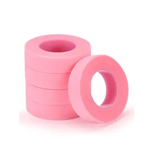 PE Lash Tapes, 5 Rolls Adhesive Micropore Breathable Pink Eyelash Extension Tapes Lash Extensions Supplies - 9 meter/10 Yard Each Roll (5 Rolls) Makeup Cosmetic