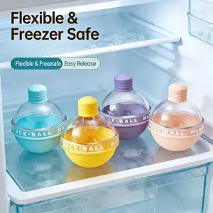 Food Grade Silicone Ice Ball Molds, DIY Homemade Round Ice Cubes, Home Use Circular Ice Tray, Suitable for Whiskey Coffee Milk Tea