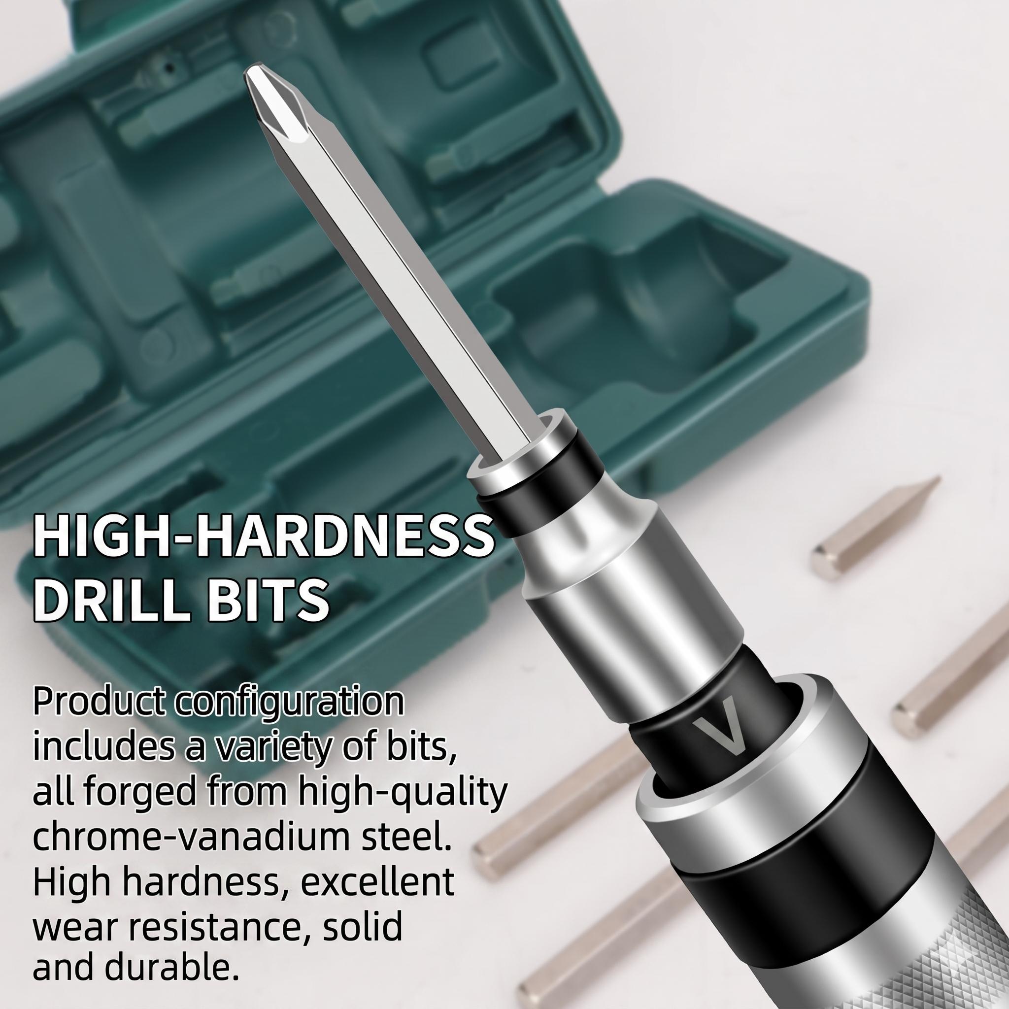 Professional Impact Screwdriver Extractor Set - 13-Piece Manual Stripped Screw Remover with Metal Case - High Torque Tool for Automotive & Home Repair
