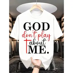 God Dont Play About Me Christian Faith Statement Shirt For Women And Men Religious Inspiration Message Top Spiritual Gift Idea, It Is A Perfect T-Shirt To Give To Friends And Family On Any Holiday Or Festive Occasion tiktok shop...