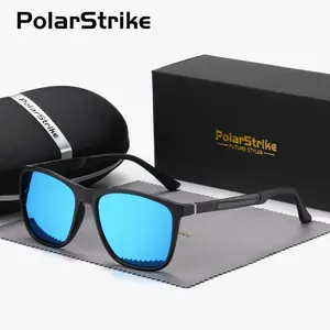 PolarStrike unisex casual full-frame sunglasses, outdoor leisure square polarized sunglasses with UV400