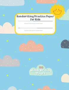 Handwriting Practice Paper with Dotted Lines for Kids: 100 blank handwriting practice pages; 8.5" x 11"; Dotted lined notebook; Kindergarten writing paper with lines for kids