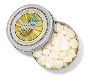 Sour Drops Dye-Free Pineapple Sours Hard Candy Sweet Snack