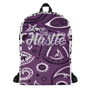 Love The Hustle Bandana Backpack, Purple Tops