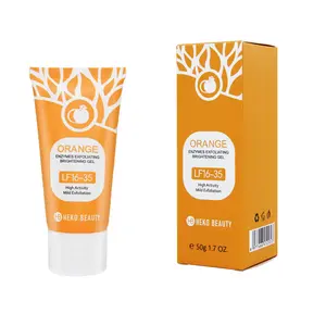 HEKO BEAUTY Exfoliating Gel Orange Brightening Facial Cleanser Deeply cleans pores and removes dead skin