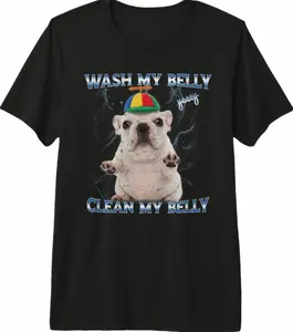 Pibble Wash Clean My Belly Funny Meme Premium Tri-Blend T-Shirt