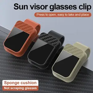 Car Sunglasses Holder Sun Visor Eyeglass Frame Card Ticket Holder Stable Storage Clip Multifunctional Car Organizer Car Interior Accessories