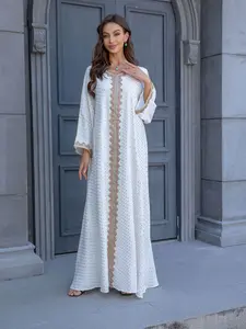 New Muslim Abaya for Women, European and American Style Cross-Border E-Commerce Fashion, Latest Design Long Robe