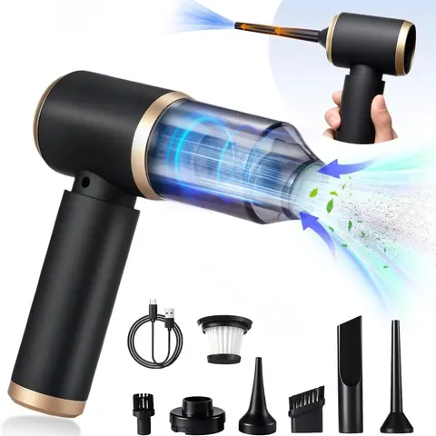 Portable Handheld High Performance Vacuum - Wireless Lightweight 2-in-1 Multifunctional Cleaning Tool, Silent Dust Removal, Car Trunk Stowable Car Accessory for Home Use
