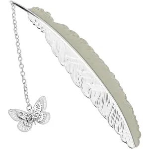 Metal Bookmark with 3D Butterfly Pendant, Glow in The Dark Butterfly Bookmark, Fantasy Bookmark Gifts for Women Girls, Cool Bookmarks for Book Reading Lovers( Butterfly)