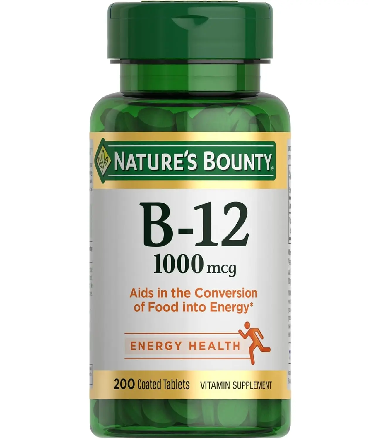 Nature's Bounty Vitamin B12 1000 mcg Supplements, Supports Energy Metabolism, 200 Ct