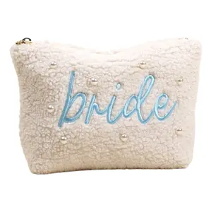 Bride Babe Teddy Sherpa Pouch