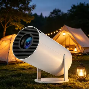 Portable Bluetooth Mini Projector, WiFi BT5.4, Auto Keystone, 180° Rotatable, 130" Screen, 290 Lumens, Dual-Source Smart 720P Full HD LED Android OS, Build-In Audio, Projector for Bedroom, Remote Control, Outdoor Home Theater Use outdoor projector tiktoks