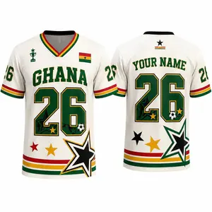 Ghana 2026 Soccer Jersey – Retro Football Fan Shirt, Custom Name & Number Supporter Jersey, Ghana Football Gift