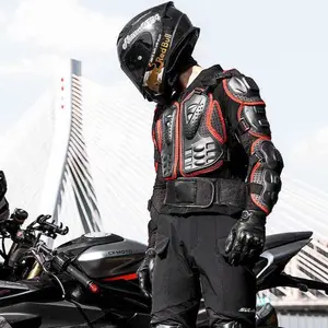 Full Body Armor Set for Motorcycle & Extreme Sports, Breathable Mesh Fabric, Adjustable Straps, Chest Back Elbow Knee Protection, Protective Gear