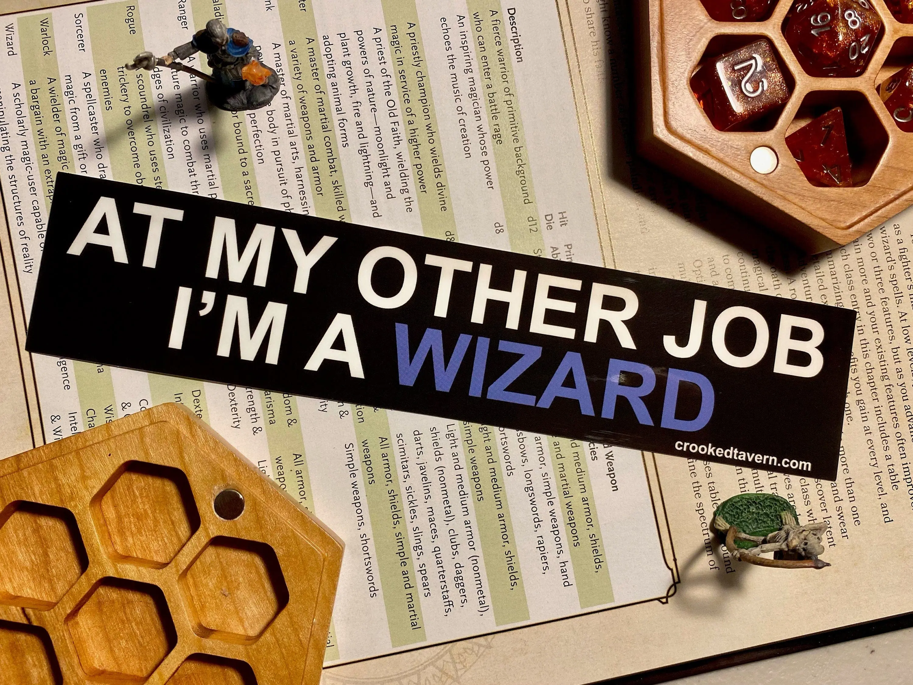 Wizard DnD Sticker | At My Other Job I'm a Wizard | Dungeons and Dragons Vinyl Stickers